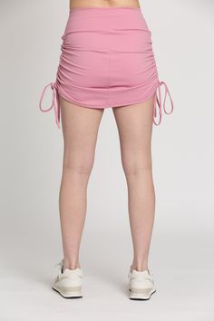 75% Nylon, 25% Spandex Built-In Spandex Shorts Adjustable Length, Drawstring Side Ties Model Details: Modeled in size: Medium Model Bust: 34 Model Waist: 27 Model Height: 5'9 Cropped Quarter Zip, Postpartum Belly, Light Mauve, Athletic Skirt, Crop Bra, Tennis Skirts, Pre Pregnancy, Crop Top Bra, Skirt Style