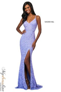 Looking for a show-stopping dress for your next big event? Check out the Sherri Hill 53449 from the Spring 2022 collection. This gorgeous gown features a fitted bodice with a sweetheart neckline and a flowing skirt with ruffle details. Perfect for prom or any other formal occasion, this dress is sure to turn heads. Sherri Hill Prom Dress, Sherri Hill Prom, Prom 2020, Prom Dresses 2020, Sherri Hill Prom Dresses, Trumpet Skirt, Prom Dress Styles, Sherri Hill Dresses, Sequin Gown