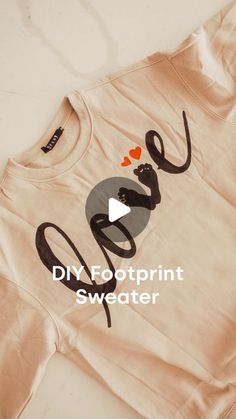 Mom and The Word on Instagram: "Such a worthwhile DIY to make! You’ll cherish this sweater for a long time 🥹 BTW The # of hearts indicates her age in months! ❤️ Comment “LINK” & I’ll send you the fabric paint I used!

Follow @momandtheword for more! ❤️" Toddler Stuff, Mom Sweater, Kid Craft, Baby Footprints, Themed Crafts, Fabric Paint, Baby Baby, Baby Photography