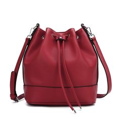 PRICES MAY VARY. Soft faux leather and fabric lining. 10.6" W x 11.8" H x 5.5" D. Spaciour and roomy enough. Silver-hardware and Drawstring & Magnetic closure. 2 detachable straps for carrying as shoulder or crossbody. 1 main compartment, 1 zip pocket & 2 slip pockets inside. Feature:Large capacitySmooth Vegan leather for soft feelingDrawstring String & Hasp closure for elegant and casualExterior:Bucket bag for classic styleAdjustable shoulder strap Carried by shoulder and crossbody styleInterna Large Crossbody Purse, Drawstring Purse, Drawstring Bucket Bag, Purses For Women, Bucket Bags, Bags And Purses, Leather Hobo Bag, Boho Bag, Hobo Handbags