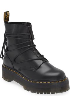 Dr. Martens Jarrick II Platform Boot (Women) | Nordstromrack Dr Martens Jarrick Ii, Dr Martens Jarrick, Doc Martens Platform, Oxford Platform Shoes, Bold Aesthetic, Platform Boots Women, Tan Leather Boots, Platform Chelsea Boots, Jordan Shoes Girls