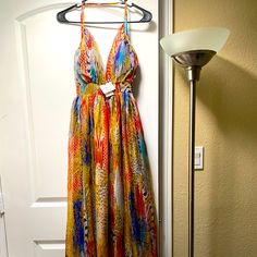 Dress Sale Casual Maxi Dress With Vibrant Print For Parties, Spring Summer Maxi Dress For Night Out, Spring Maxi Dress For Night Out, Vibrant Print Dress For Spring Night Out, Casual Multicolor Maxi Dress For Night Out, Multicolor Lined Maxi Dress For Party, Multicolor Summer Maxi Dress For Night Out, Lined Multicolor Maxi Dress For Party, Summer Multicolor Maxi Dress For Night Out