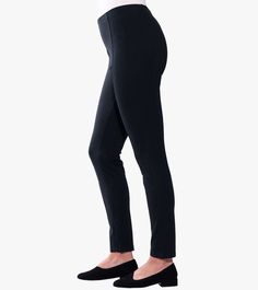 Our best selling leggings with smooth lines and fabulous curves. Comfort and stretch have a whole new meaning when it comes to these 4-way stretch Ponte knit leggings. This is a limited production item produced in small quantities. If your selected size is currently sold out, pre-order yours today if available to be first on the list for our next shipment! Model above is 5'11" wearing size S. Complete the look with any of our tops:https://www.stellacarakasi.com/collections/tops And with any of o Chic High Stretch Elastane Leggings, Elegant Black 4-way Stretch Bottoms, Sleek Yoga Pants, Elegant Bottoms With Pull-on Style And Comfort Stretch, Elegant Comfort Stretch Pull-on Bottoms, Elegant Pull-on Comfort Stretch Bottoms, Chic Black Elastane Yoga Pants, Stylish Black Yoga Pants, Versatile Fitted Yoga Pants For Work