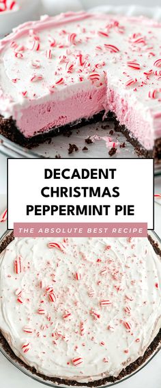 Image for Decadent Christmas Peppermint Pie Peppermint Dessert Dip, Peppermint French Silk Pie, Mousse Pie Recipes, Christmas Peppermint Desserts, Christmas Pies Recipes Holidays, Peppermint Cream Pie Recipe, Peppermint Cream Pie, Peppermint Pie Recipe, Peppermint Pie