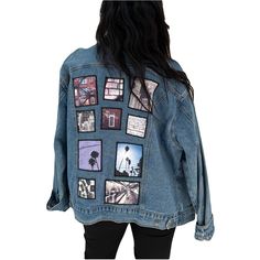 Trendy Oversized Denim Jacket That Features Patchwork Of Iconic City Aesthetics On The Back. The From Has Single Breasted Pockets With Silver Button Closures And Silver Buttons Running Along The Front. Model Is A Size Medium This Item Is New With Tags. All Offers Are Taken Into Consideration. This Item Is No Longer Sold In Store. Oversized Blue Urban Denim Jacket, Oversized Casual Denim Jacket With Patches, Oversized Blue Denim Jacket Urban Style, Oversized Denim Outerwear With Patches, Oversized Long Sleeve Denim Jacket With Patches, Denim Outerwear With Graphic Print And Relaxed Fit, Oversized Trendy Outerwear With Graphic Print, Relaxed Fit Denim Outerwear With Graphic Print, Trendy Oversized Outerwear With Graphic Print