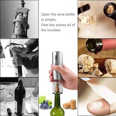 TEATRO Wine Gift Set,4 in 1 set,Includes Stainless Steel Electric wine opener,Pourer,Vacuum stopper,Foil cutter&Charging Line Wine Gift Set, Electric Wine Opener, Wine Opener, Wine Gift, 4 In 1, Gift Set, Wine Bottle, Foil