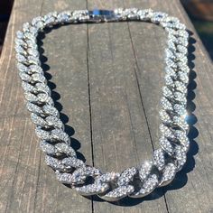 Ice Necklace Jewelry, Ice Chain, Fantasy Jewelry Magic, Iced Out Cuban Link Chain, Mens Diamond Jewelry, Mens Diamond Earrings