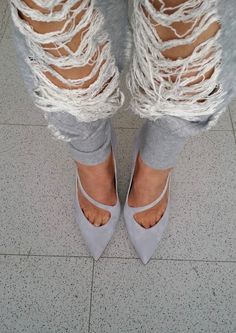 How To Wear Sweatpants, Sandals Luxury, Chunky Wedges, Designer High Heels, Slip On Pumps, Strap Pumps, Grey Suede, Pointed Toe Heels, Red Suede