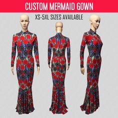 I'm excited to craft a unique gown or dress tailored specifically to your measurements, incorporating the fabrics of your preference. Before making a purchase, kindly reach out to me so I can provide a personalized quote. The final cost will be determined based on the project's complexity and the expenses associated with sourcing the chosen fabric. Starting at $200, this includes the making of a simple mermaid gown, with the additional cost of the selected fabric. Fitted Fishtail Maxi Dress For Wedding, Fitted Fishtail Gown, Elegant Fitted Fishtail Gown, Fitted Gown With Mermaid Hem, Red Fitted Fishtail Evening Dress, Fitted Party Dresses With Customizable Length, Red Fitted Floor-length Mermaid Dress, Fitted Red Floor-length Mermaid Dress, Customizable Length Fitted Party Dresses