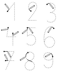 the letters and numbers are drawn with scissors