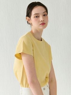 This is a trendy and minimal top by camino that is made out of high quality and sturdy material. With distinctive mood of the design and comfortable wear, you can style it for your casual daily outfit.- Round neckline and relaxed fit- Comfortable cotton blend fabric- Minimal and feminine mood Versatile Relaxed Fit T-shirt For Summer, Modern Tops For Loungewear, Yellow Relaxed Fit Solid Tops, Yellow Relaxed Fit Solid Color Tops, Simple Solid Color Tops For Spring, Simple Solid Color Top With Relaxed Fit, Simple Solid Color Relaxed Fit Tops, Plain Tops For Everyday Spring Wear, Trendy Yellow Solid Color Top