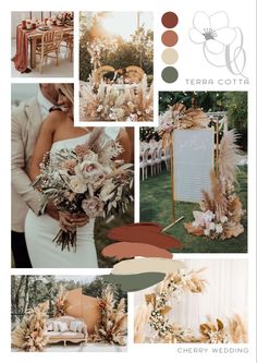 Wedding Schemes, Boho Wedding Colors, Wedding Theme Color Schemes, Wedding August, Fall Wedding Color Schemes, Wedding Color Scheme, Western Themed Wedding, Wedding Color Pallet, Country Theme Wedding