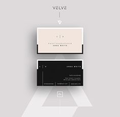 the business card is designed to look like it has been placed on top of each other