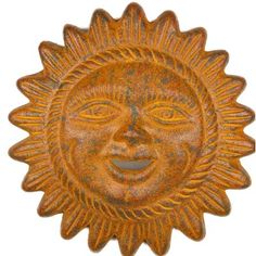 an orange sun face is shown against a white background