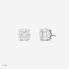 A sparkling cluster of marquise and princess-cut diamonds gives these studs the illusion of a generous round diamond earring. Available in 4 sizes, these are the perfect wear-forever style that offers maximum impact. Anniversary Diamond Earrings Marquise Brilliant Cut, Brilliant Cut Marquise Diamond Earrings For Anniversary, White Diamond Earrings With Marquise Cut And Prong Setting, White Marquise Cut Diamond Earrings, Classic Marquise Cut Brilliant Diamond Earrings, Classic Marquise Cut Diamond Earrings, Diamond White Marquise Brilliant Cut Diamond Earrings, Classic White Marquise Diamond Earrings, Marquise Brilliant Cut Diamond White Diamond Earrings