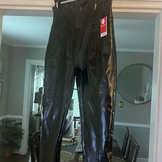 M Tall Spanx Leather Leggings. Never Worn. Only Tried On. High Waist Leather Pants With Zipper For Winter, Winter High Waist Leather Pants With Zipper, Fitted Leather Pants With Zipper For Winter, Winter Fitted Leather Pants With Zipper Closure, Winter Fitted Leather Pants With Zipper, Fitted Leather Pants With Zipper For Fall, Fitted Faux Leather Bottoms With Zip Fly, Sleek High Waist Leather Pants With Zipper Closure, Leather Pants With Zipper For Winter Nights Out