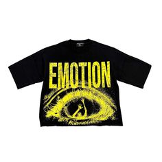 Cropped "Trapped" Tee Oversized Urban Slogan Top, Oversized Yellow Top For Streetwear, Yellow Oversized Top For Streetwear, White Monster, Cute Online Clothing Stores, Mixed Emotions, Mesh Shorts, Summer Is Here, Cropped Tee