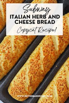 italian herb and cheese bread recipe with text overlay