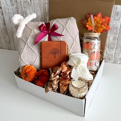 an open box with various items in it