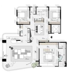 the floor plan for a two bedroom apartment with an attached kitchen and living room area