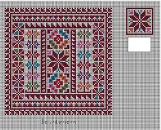 a cross stitch pattern with two different designs