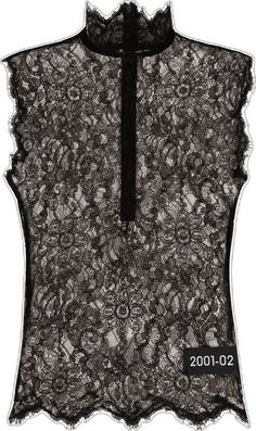 Elegant Sleeveless Lace Top With Collar, Sleeveless Lace Top With Lace Closure, Black Lace Top With Lace Work, Black Sleeveless Top With Contrast Lace, Chic Black Top With Scalloped Lace, Elegant Black Top With Lace Closure, Elegant Lace Tops With Lace Closure, Black Scalloped Lace Top, Black Lace Top With Lace Closure