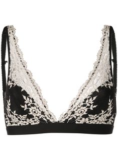 black V-neck adjustable shoulder straps rear hook and eye fastening floral-lace detailing It is essential that you try underwear and lingerie over your own garments. We trust you to follow the rules. Black Highlights, Bra Items, Trust You, Soft Cup Bra, Ballet Pumps, Demi Fine Jewelry, Cup Bra, Boot Pumps, Soft Cup