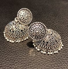 Bollywood Oxidized jhumkas Earrings. Silver look Earrings. Ethnic Wear Earrings. Traditional Indian Earrings. Jhumki. Jaipuri jewellery. Oxidized jewellery. Metal - Brass. Handmade Earrings. Penjabi jhumkas. Length - 5 cm. Stud Width - 2.2cm. Jhumkas Width - 3.5 cm. Jaipuri Jewellery, Oxidized Jhumkas, Oxidized Jhumka, Jhumkas Earrings, Oxidized Jewellery, Indian Earrings, Oxidised Jewellery, Jhumka Earrings, Indian Traditional