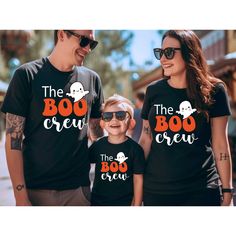 The Boo Crew Shirts, Matching Halloween Family Shirts, Family Halloween Shirts Costumes, Matching Halloween Outfit Shirts These cute Halloween family matching designs comes in t-shirt or sweatshirt style. Perfect to show your Halloween spirit this holiday season. Our products are made using the new DTF technology and new film system for vibrant design colors. The product is finished using a commercial grade heat press to outlast the garment life. 🔔 𝑻𝒐 𝑨𝑫𝑫 𝑻𝒆𝒙𝒕 𝒐𝒏 𝒕𝒉𝒆 𝑩𝒂𝒄𝒌 𝒐𝒇 Halloween Themed Short Sleeve Shirt, Themed Halloween Short Sleeve Shirt, Pre-shrunk Themed Tops For Halloween, Halloween Themed Cotton Tops, Themed Cotton Tops For Halloween, Family Matching Black Tops For Halloween, Cotton Halloween Themed Tops, Family Matching Black Tops With Character Print, Black Family Matching Tops With Character Print