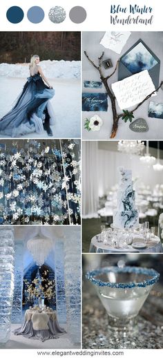 blue and silver wedding color scheme