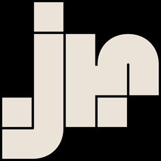 the jh logo in black and white