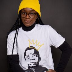 Cool Lightweight James Baldwin T-Shirt! Yellow Hip Hop T-shirt With Short Sleeves, Hip Hop Style Yellow T-shirt With Screen Print, Yellow Hip Hop T-shirt With Screen Print, Yellow Hip Hop Top With Graphic Print, Yellow Hip Hop Short Sleeve Tops, Yellow Graphic Print Hip Hop Top, Yellow Short Sleeve Hip Hop Top, Hip Hop Yellow T-shirt With Graphic Print, Yellow Hip Hop T-shirt With Graphic Print