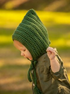 Sage green pixie elf hat by Two Seaside Babes Crochet Elf Hat, Hat Photography, Enchanted Forest Theme, Baby Costume, Pixie Hat, Hospital Outfit, Dog Clothes Patterns, Art Study, Study Photos