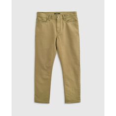 The Traveler 5-Pocket Pant is the perfect balance of laid-back and refined. The slim fit and tapererd leg opening paired with just enough stretch will have you reaching for this pant every day of the week. | Quince | Men's Comfort Stretch Traveler 5-Pocket Pants in Khaki, Size 32X32, Organic Cotton/Spandex Khaki Tapered Leg Jeans With Patch Pockets, Chino Cotton Twill Jeans With Straight Hem, Everyday Chino Cotton Twill Pants With Five Pockets, Khaki Straight Leg Jeans With Welt Pockets, Classic Tapered Pants With Pockets, Everyday Jeans In Chino Cotton Twill, Everyday Khaki Bottoms With Welt Pockets, Classic Straight Bottoms With Patch Pockets, Solid Chinos With Five Pockets And Tapered Leg