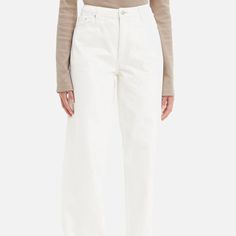 Calvin Klein Jeans Women's 90s Straight Jeans.100% light denim cotton.Medium rise waist, straight leg.Button and zipper fastening.Machine wash Spring Mom Fit Pants With Straight Hem, Light Wash Straight Fit Cotton Bottoms, White Straight Fit Everyday Jeans, White Straight Fit Jeans For Everyday, White Relaxed Fit Cropped Jeans For Everyday, Casual Straight Leg Calvin Klein Pants, Casual Calvin Klein Straight Leg Pants, White Rigid Denim Jeans With Pockets, Calvin Klein Casual Straight Leg Pants