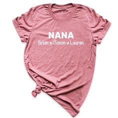 Nana With Grandkids Names Shirt, Grandkids Names Shirt, Nana Shirt, Gift For Nana Shirt, Mother's Day Gift Idea, Gigi Shirt, Blessed Nana Shirt, Personalized Shirt. Please enter your text. 100% No Sweatshops & Eco-Friendly Production Social & Environmental Responsibility Have Never Been Up For Debate Solid color is 100% cotton Heather Colors is 52% Cotton and 48% Poly Soft Style We can also design Heather Forest, Military Green, Athletic Heather, Pink and Heather Dusty Blue, one of our c Funny Grandma Shirts, Granny Shirts, Funny Grandma, Definition Shirt, Nana Shirts, Mother Shirts, Mommy Shirts, Father Shirts, Grandma Shirt