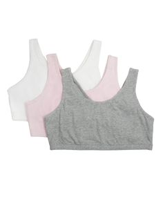 Keep her moving in the Fruit of the Loom® Girls Cotton Stretch Sports Bras! A great everyday bra, the classic cut and stretchy fabric will keep her supported without restricting her. Give the girl in your life a good start with Fruit of the Loom®. Designed to provide support while giving her room to grow, tried and true Fruit of the Loom® bras are the perfect choice for your growing girl. Stretch Sports Bra For Workout, Sports Cotton Stretch Bra, True Fruit, Cotton Sports Bra, Girls Sports Bras, Bra Size Charts, Everyday Bra, Casual Heels, Kids Outfits Girls