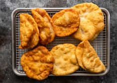 some fried food is on a cooling rack