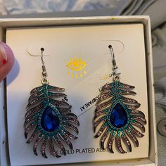 Eye Candy Peacock Dangle Earrings. Super Pretty. Stunning. Love Them. Candy Jewelry, Eye Candy, Blue Green, Candy, Dangle Earrings, Jewelry Earrings, Women Jewelry, Green, Blue