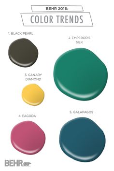 the different shades of paint are shown in this graphic style, including black pearl, dark pearl, and emerald green