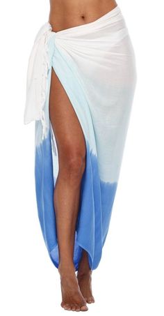 STYLISH BEACH BIKINI SARONG: If you are looking for a comfortable wrap to wear for your vacation getaway, Shu-Shi has vibrant beach sarongs made for you. Stylish tye dye sarongs for women are the perfect beach, cruise, resort and vacation accessory. Great for daring men as well! SOFT AND LUXURIOUS: Our sarong cover ups are made from soft fast-drying rayon fabric. Breathable material that you can wrap around you and create trendy new looks with the versatile beach skirt. This bathing suit wrap sa Beach Skirt Wrap Cover Up, Greece Fits, Long Beach Skirt, Sarong Swimsuit Cover, Girly Crafts, Beach Wrap Skirt, Wrap Bathing Suit, Turquoise Ombre, Swimsuit Wrap