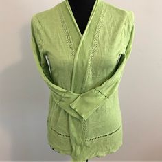 Small Super Soft Cardigan With The Tag Still On :) Green V-neck Cardigan For Day Out, Green Open Front Sweater For Layering, Green Open Front Spring Cardigan, Open Front Green Cardigan For Spring, Green Open Front Cardigan For Spring, Green Cardigan For Spring Layering, Green Spring Cardigan For Layering, Spring Green Cardigan For Layering, Green Layering Sweater For Spring