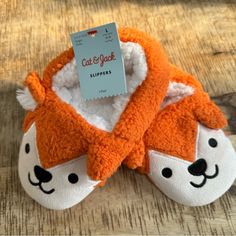 New With Tags On Cat & Jack Cute Foxes Slippers. Size 4t/5t. Fox Slippers, Cute Foxes, Cute Fox, Size 4t, Cat & Jack, Color Orange, Kids Shoes, Baby Shoes, Kids Shop