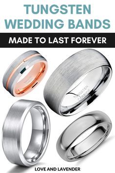 two men's wedding bands made to last forever