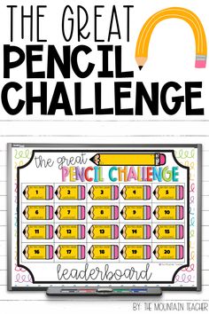 the great pencil challenge poster for teachers