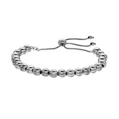 Simple, yet chic, this beaded bolo bracelet is sure to be a wardrobe staple. BRACELET DETAILS Length: adjusts to 8 in. Clasp: slider Metal: sterling silver  Size: One Size. Gender: female. Age Group: adult. Silver Jewelry With Sliding Knot And Round Beads, Elegant Silver Bracelet With Sliding Knot, Silver Jewelry With Round Beads And Sliding Knot, Silver Jewelry With Sliding Knot For Everyday, Everyday Silver Jewelry With Sliding Knot, Elegant Beaded Bracelets With Sliding Knot, Formal Adjustable Sterling Silver Bracelet, Silver Beaded Bracelets With Sliding Knot, Resizable Silver Beaded Bracelets