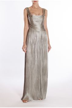 SERENE Draped Gown, Maria Lucia Hohan, Gown Gold, Silver Gown, Drape Gowns, Silk Tulle, Wedding Guest Looks, Yoko London, Body Curves