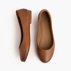 Women's Feliz Ballet Flat In Tan 'Toffee' Leather - Thursday Classic Brown Ballet Flats, Classic Brown Flats For Everyday, Classic Brown Closed Toe Ballet Flats, Everyday Brown Leather Ballet Flats, Thursday Boots Women, How To Be Smart, Personal Savings, Thursday Boots, Womens Ballet Flats