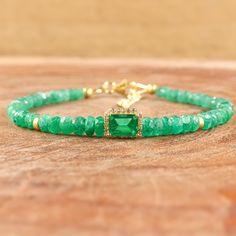 Emerald Bracelet for women, Bracelet for man, Emerald Jewelry, May Birthstone Jewelry, 925 Sterling Silver, Gold Emerald beaded bracelet, bracelet for her, AAA Emerald bracelet. Gemstone - Emerald  Birthstone - May Birthstone   Material - 925 Sterling Silver , Gold Filled  Charm Size -  5 x 7 MM Octagon  Beads Size - 3 x 4 MM to 4 to 5 MM Available  Bracelet Size - 5 to 10 Inch Available  Style - Minimalist  Quality - AAA Grade quality  Shipping service - Free world wide shipping service  Handmade item  More Jewelry Are available for related this item just click the link and check it now -www.etsy.com/shop/ColorsGemsJewels Thank you for visit our store -------------------------------------- Octagon Emerald bracelet, bracelet for women, bracelet for man, AAA Emerald bracelet, beaded bracele Faceted Beads Bracelets As May Birthstone Gift, Faceted Beads Bracelet For May Birthstone Gift, May Birthstone Bracelets With Faceted Beads As Gift, Gift Gemstone Beads Bracelets In Rondelle Shape, Gift Rondelle Gemstone Beads Bracelets, Elegant Hand-strung May Birthstone Bracelets, Elegant May Birthstone Bracelets, Hand-strung Beaded Bracelets With May Birthstone, Hand-strung Beaded Bracelets For May Birthstone