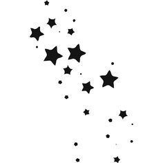 black and white image of stars falling from the sky